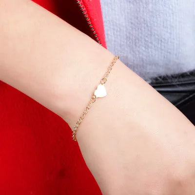 New fashion  Simple Love Heart Bracelet For Women girl Accessories jewelry wholesale