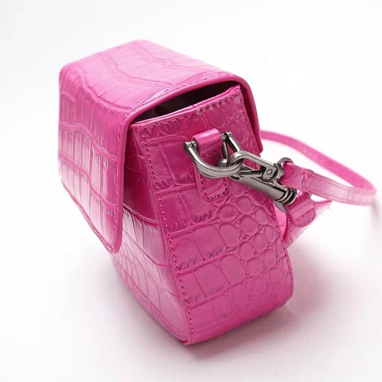 Pink Hot Sale Wholesale Trendy Handbags 2022 Crocodile Pattern Women Handbags