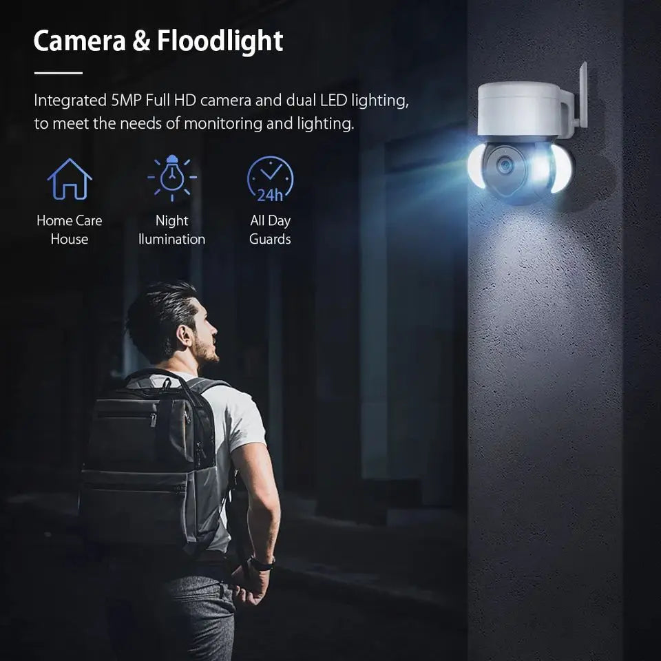 EDUP 8MP Outdoor  WiFi Smart Camera PTZ Security Surveillance Wireless Wifi IP Network Camera