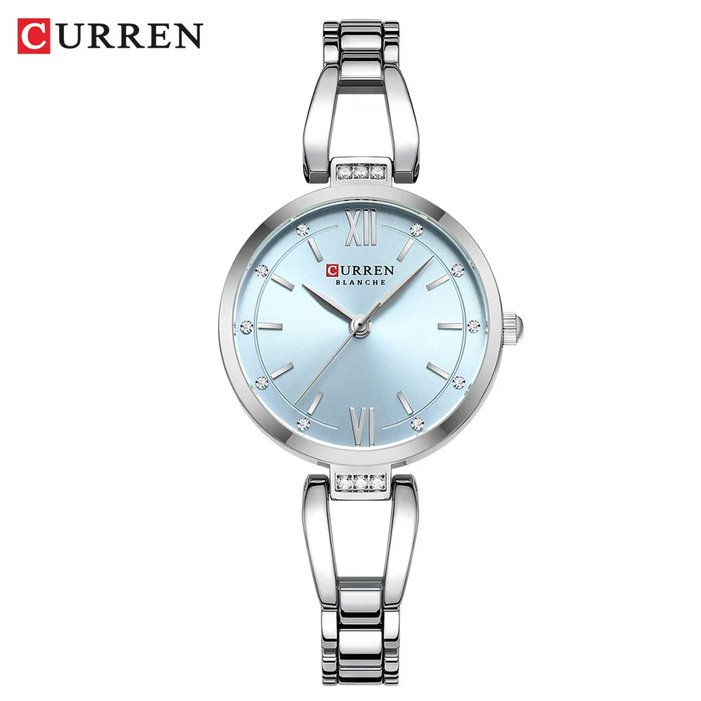 CURREN 9092 Casual Brand Women's Watches Fashion Gold Stainless Steel Waterproof Quartz Wrist Watch for Female Relogio Feminino