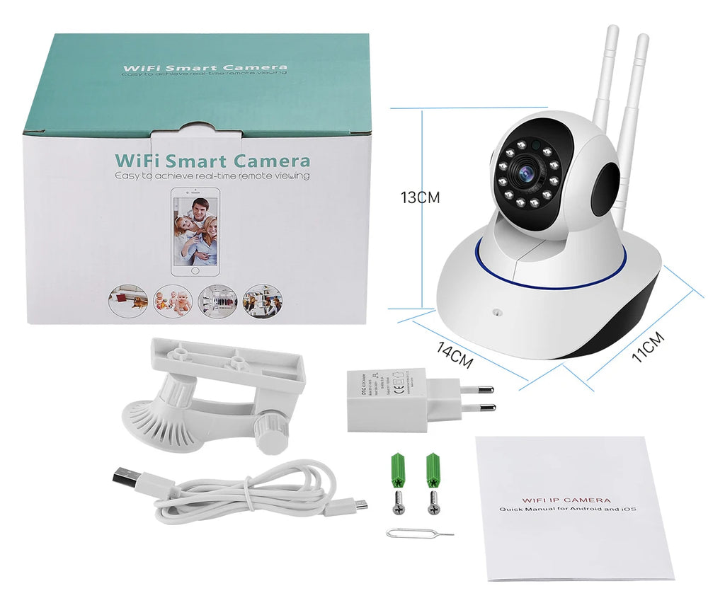 PTZ IP Camera  Home Security Indoor Wireless Baby Monitor HD 1080P Rotating 360 Degree Smart WiFi 3 Antennas