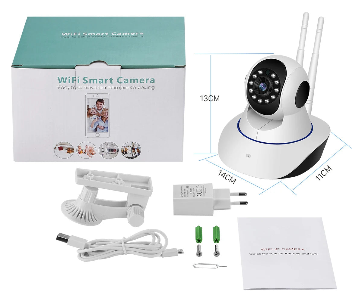 PTZ IP Camera  Home Security Indoor Wireless Baby Monitor HD 1080P Rotating 360 Degree Smart WiFi 3 Antennas