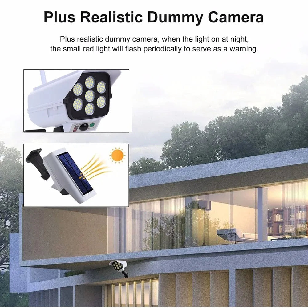 High Simulation Camera Solar Light Motion Sensor Dummy Camera Spotlight Waterproof Wall Street Lamp Home Garden Street Light