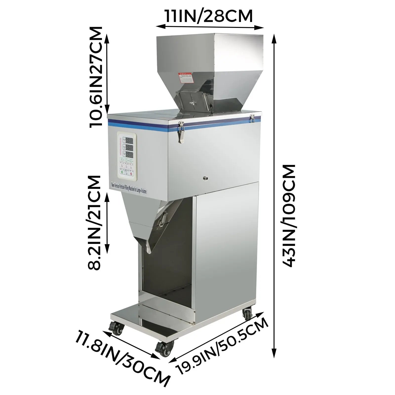 New Design Semi Automatic Coffee Spices Tea Sugar  Rice Powder Granule Particle Can Jar Glass Bottle Weight Filling Machine