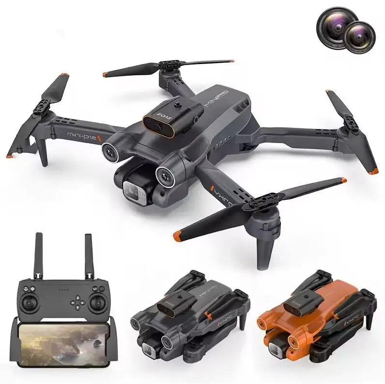 New P12 Mini Drone 4K Dual Camera Wifi FPV Full Obstacle Avoidance Rc Quadcopter Aerial Photography Helicopter Toys Gifts