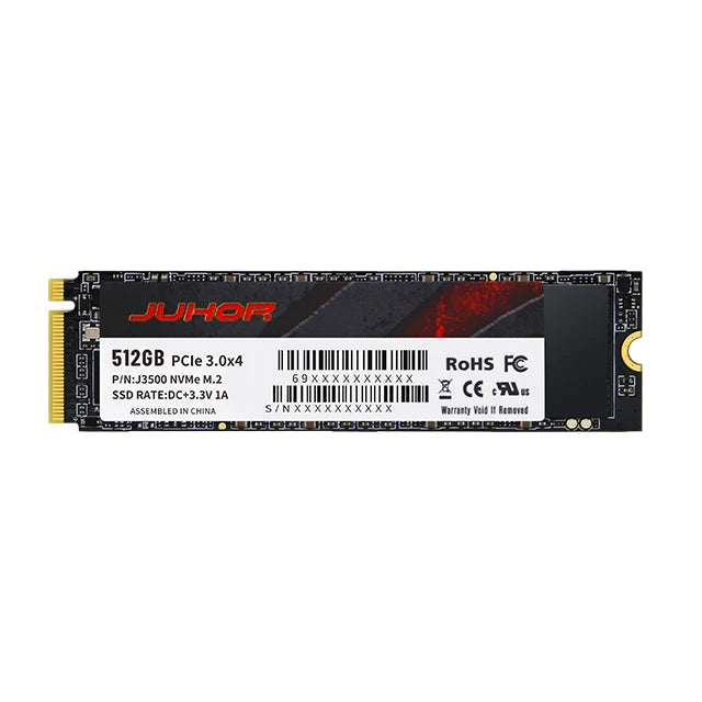JUHOR 512GB M.2 NVMe Gen3 High-Speed SSD Compact Metal Internal Solid State Drive for Laptop & Desktop PCs 3.0 Nvme SSD