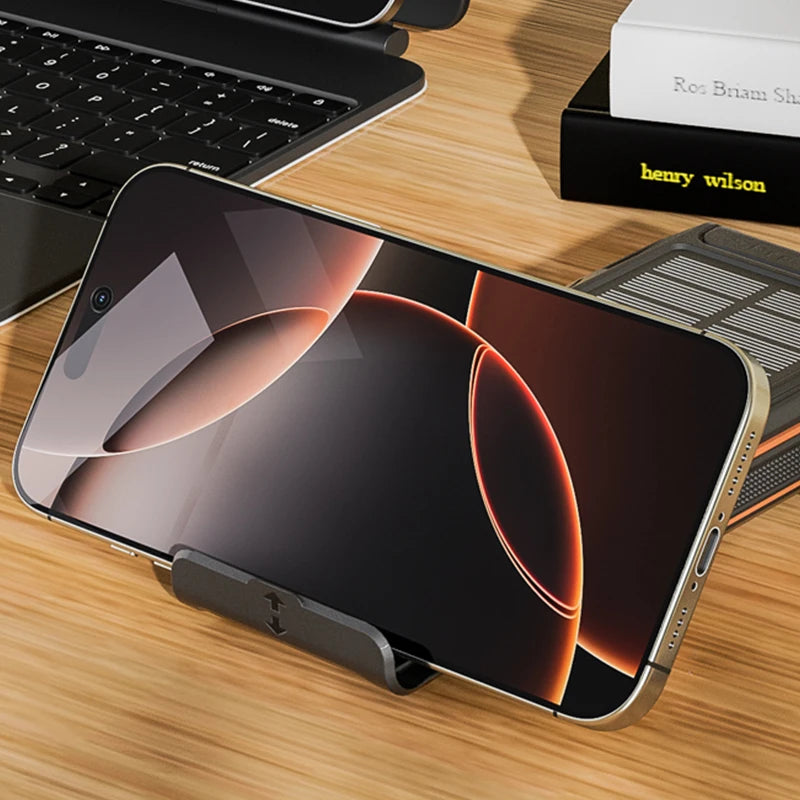 Portable Waterproof 10000Mah Hand Crank Solar Power Bank With Phone Holder and Strong Torch Function