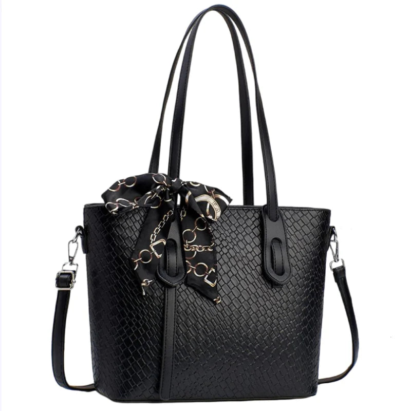 New Versatile Fashion With Scarves Retro Large Capacity Simple and Elegant Temperament Bags Women Handbags Lady