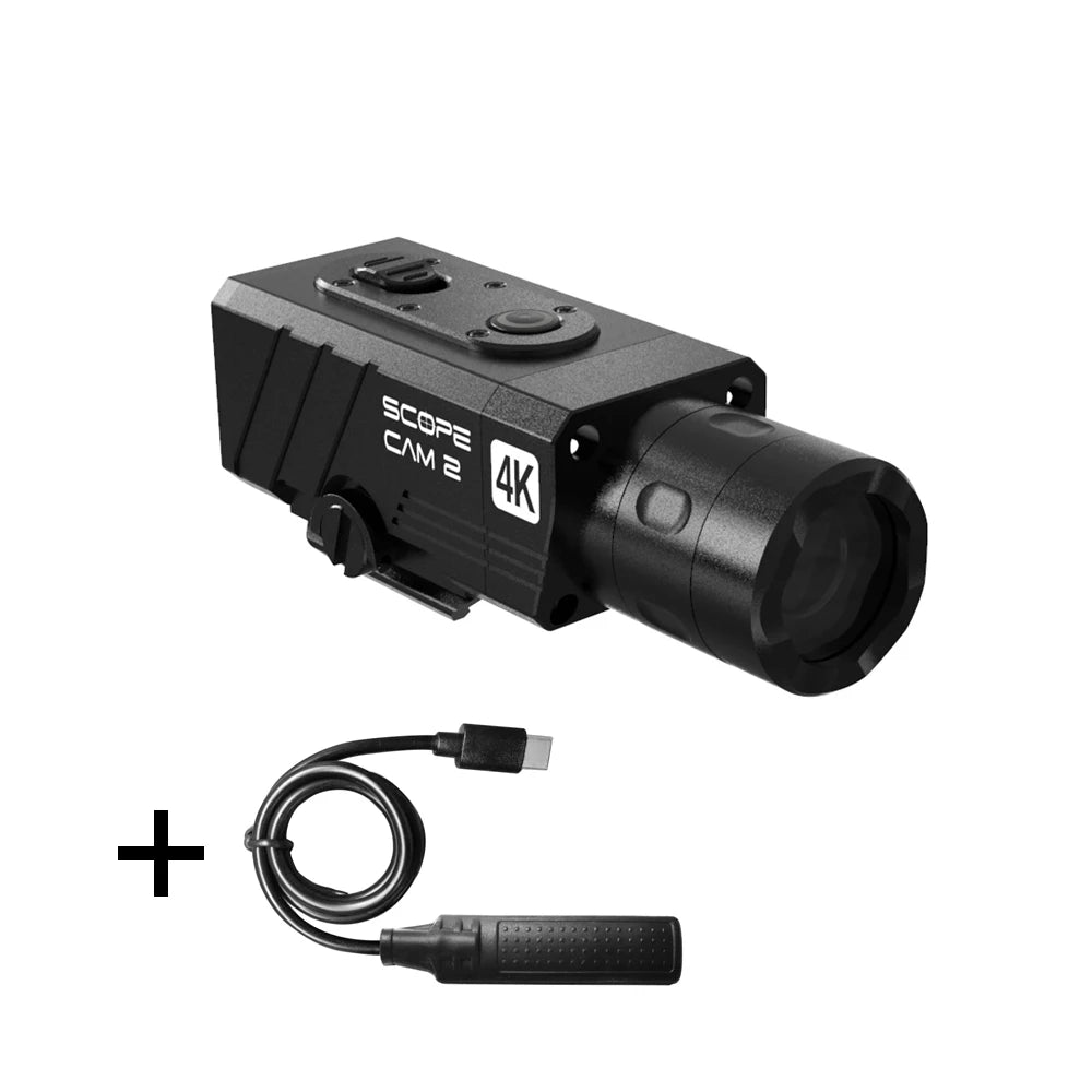 RunCam 4K Hunting Action Camera ScopeCam2 Waterproof Shockproof Zoom Hunting Camera with Built-in Pica-Tiny Rail Mount