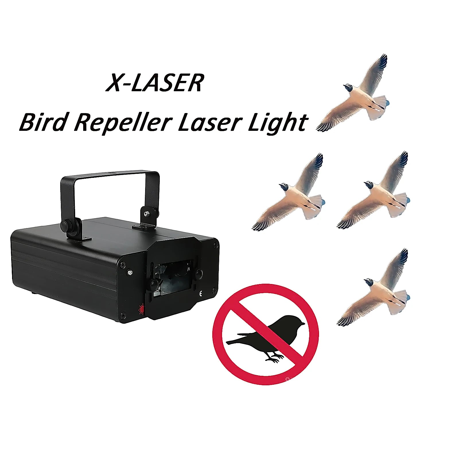 2025 Classic Indoor Bird Laser Light Harmless Bird Repellent Device With RF Control for Farm Warehouse Keep Birds Pigeon Away