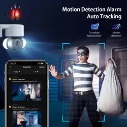 EDUP 8MP Outdoor  WiFi Smart Camera PTZ Security Surveillance Wireless Wifi IP Network Camera