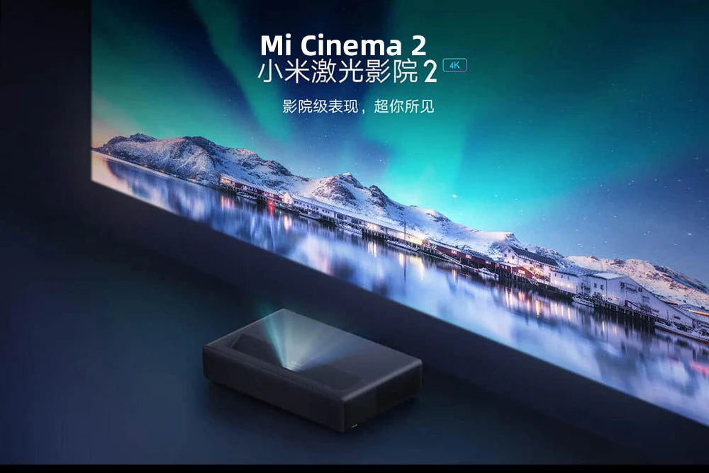 Hot Selling Xiomi Mijia Cinema 2 4K UHD Laser Projector, 2400 ANSI Lumens 3D Smart Home Best Video HDR UST Projectors XMJGYY01FM