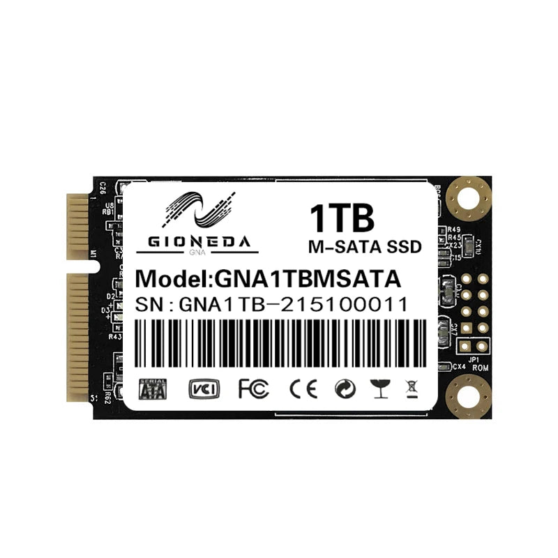 Gioneda Msata Ssd 2tb 1tb 128GB 256GB 512G MSATA Solid State Drive for Desktop Laptop Mini PC