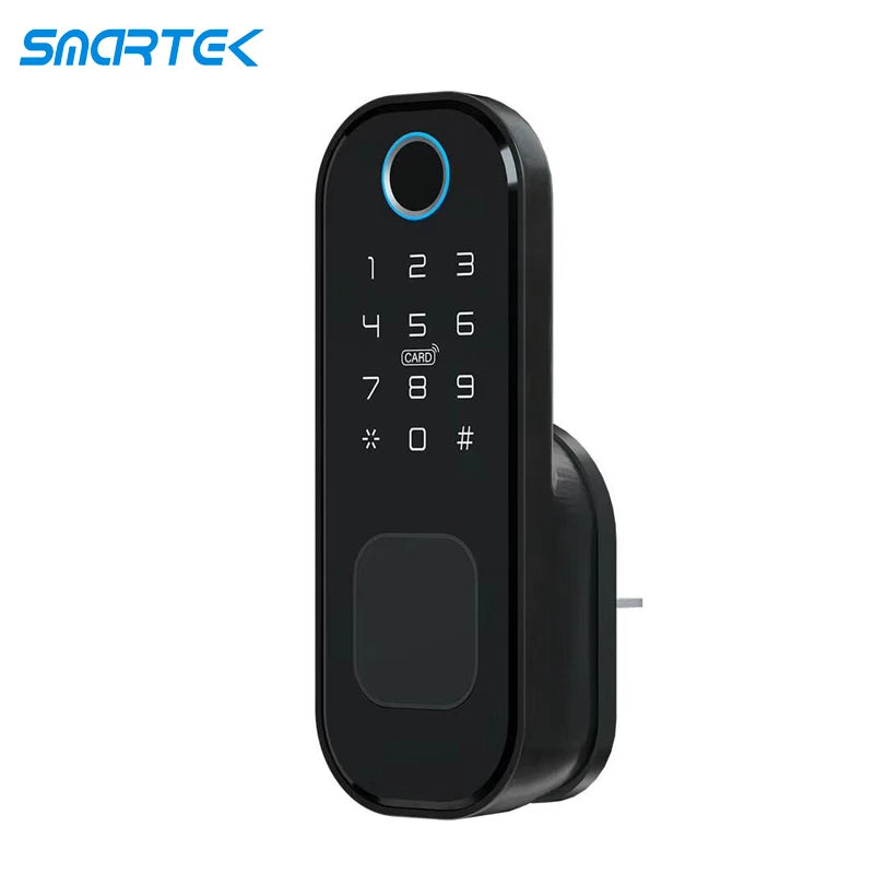 IP65 Waterproof WiFi Smart Home Electronic Keyless Keypad Deadbolt Door Rim Lock Smart Door Lock Electronic Rim Lock