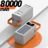 Customizable Powerbank 50000mAh 30000nah Solar Power Bank Outdoor with LED Lights New 6Ah Power Station with Cable Included