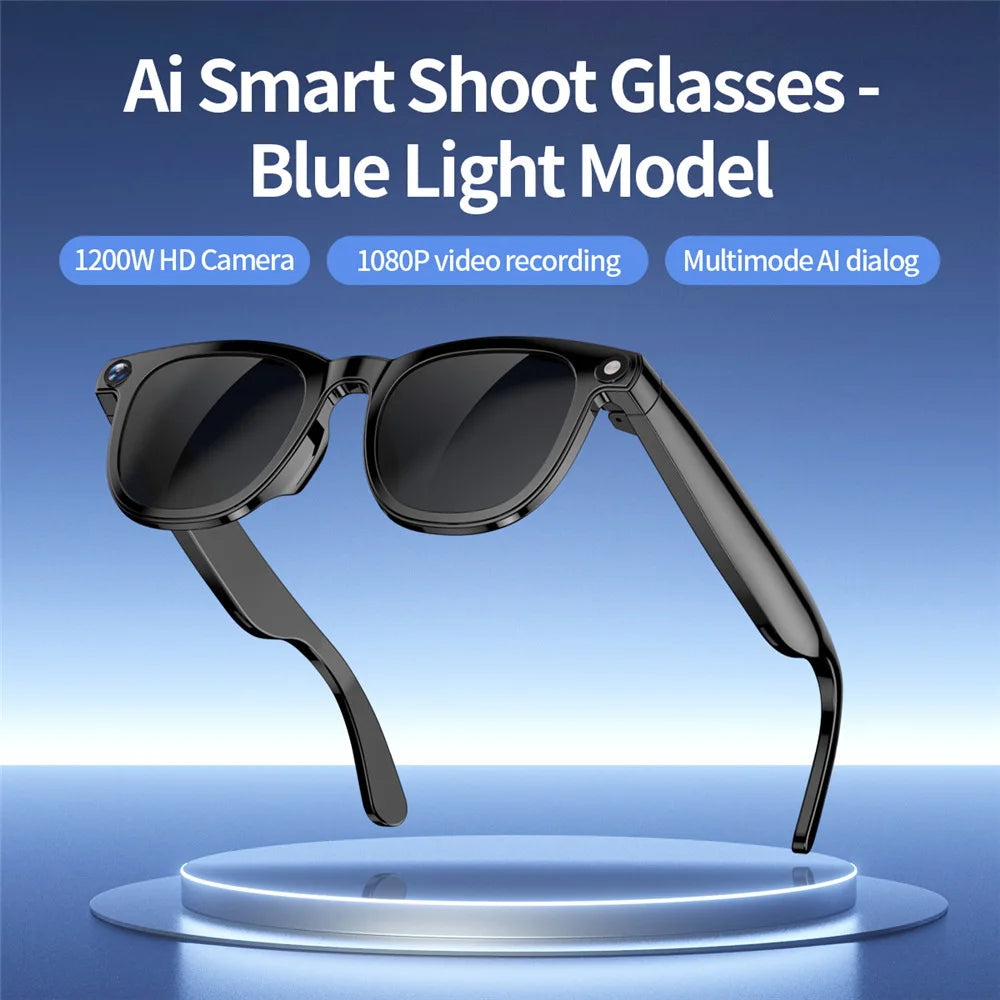 2025 New JS-01Pro Smart Glasses with Camera 1200W Photo 2K Video AI Real-Time Translation Music Call