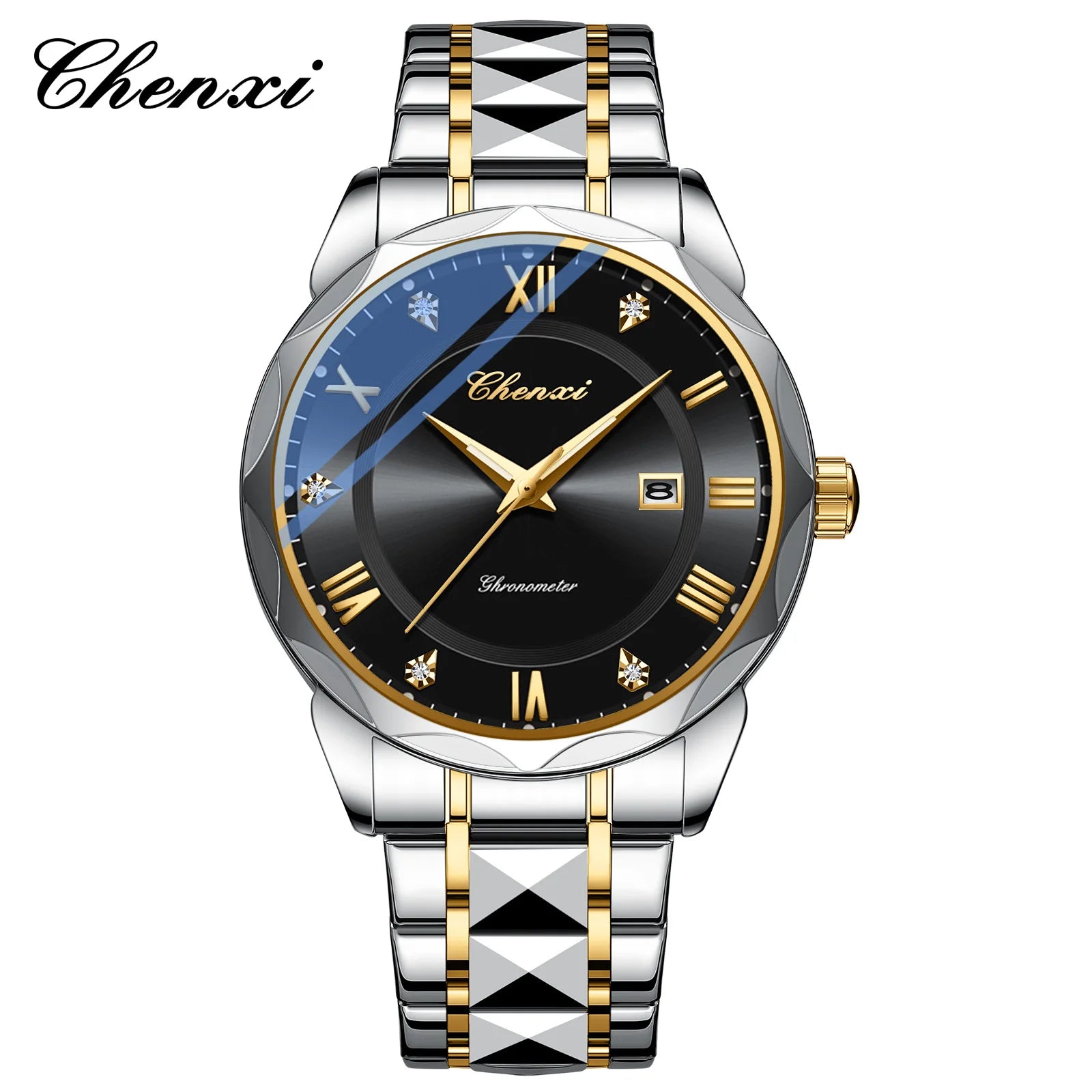 CHENXI 682 New Men's Watches Business Calendar Watch for Men Fashion Sport Waterproof Luminous Calendar Quartz Male Wristwatch