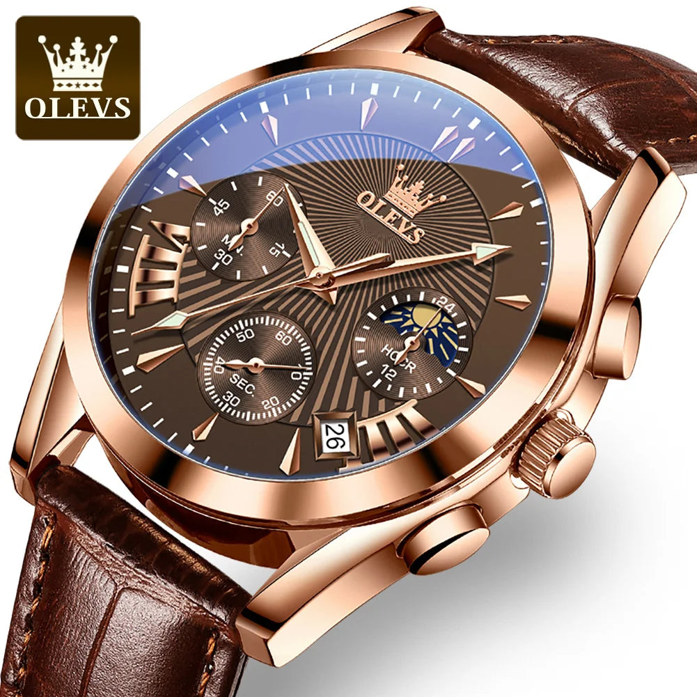 Good Price Factory Customize Private Label Luxury Men's Watches Wrist Leather Wristwatches 2876 Quartz Watch for Men
