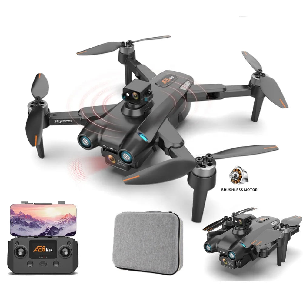 2025 New AE6 Pro Drone Professional 8K HD Dual Camera Wifi FPV Obstacle Avoidance Plastic Quadcopter Drones V AE8 LU9 L900 Dron