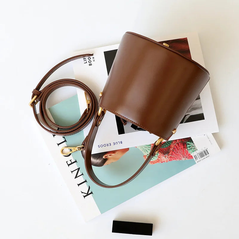 Genuine Leather Women Handbags Ladies Designer Bag 2022 Handbags for Women Luxury Mini Bucket Bag