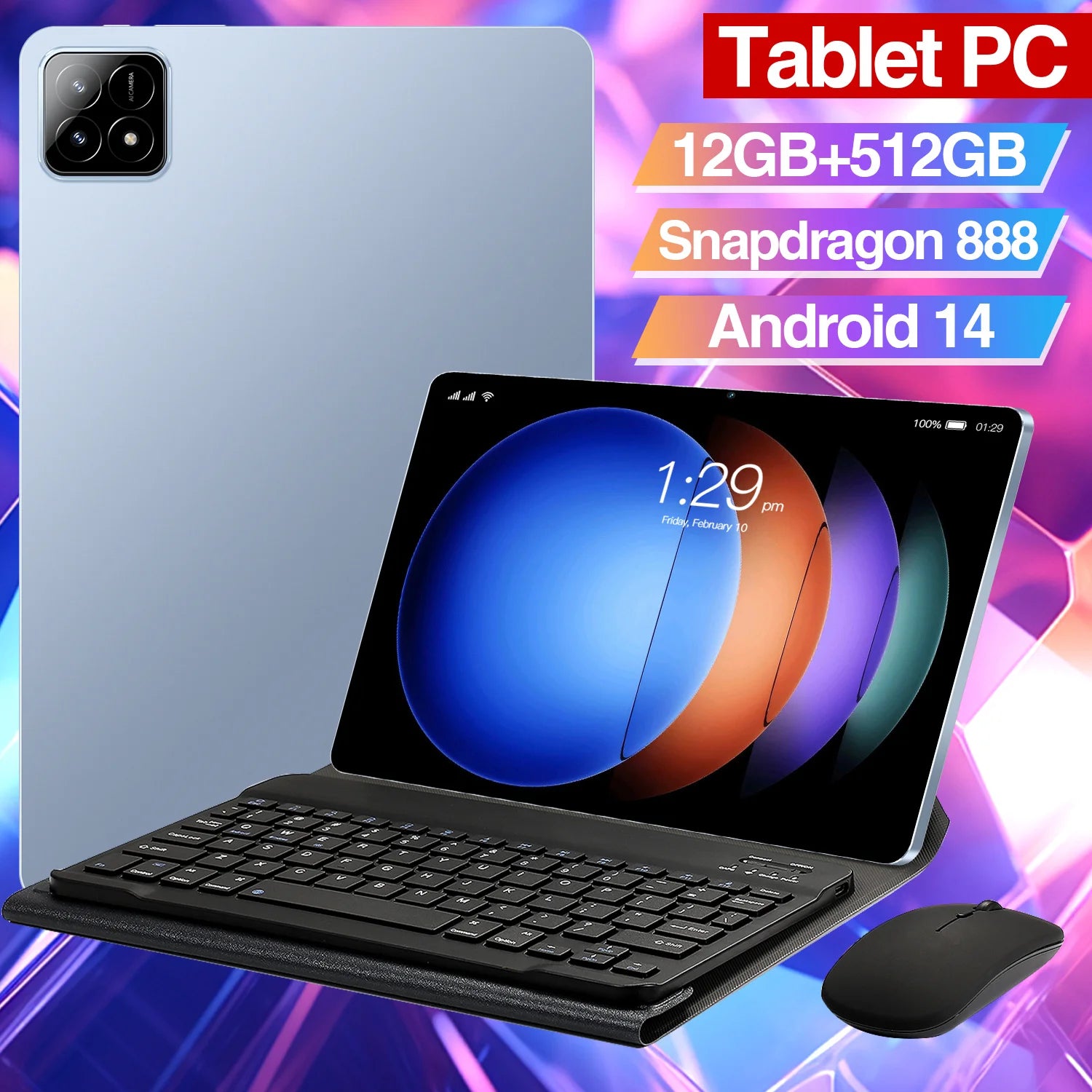 Pad 6S 10.1 Inch Smart Tablet 2026 5G 12GB 512GB 32MP Big Battery 10 Core