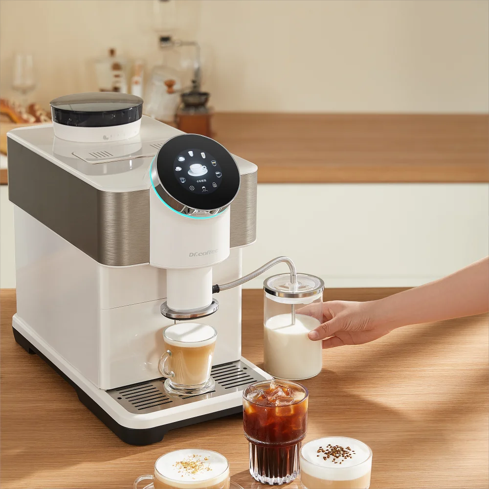 Dr.Coffee H2 White Color Fully Automatic Coffee Machine for Home