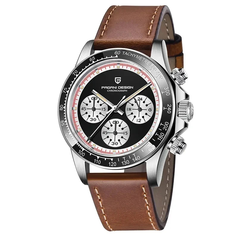 New PAGANI DESIGN 1676 New Men's Watches Quartz Wrist Watch Men Retro Sports Chronograph Japan VK63 Sapphire Glass Clock