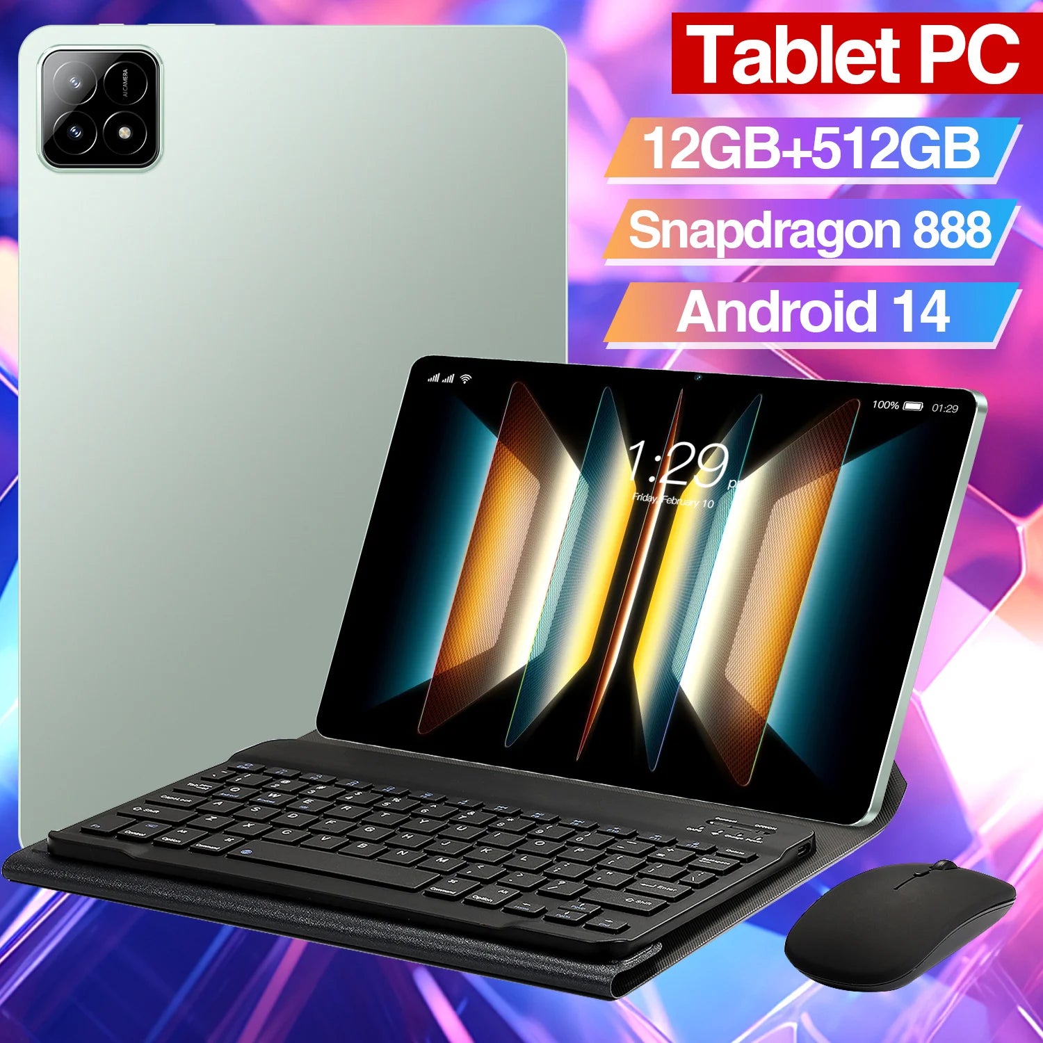 Pad 6S 10.1 Inch Smart Tablet 2026 5G 12GB 512GB 32MP Big Battery 10 Core