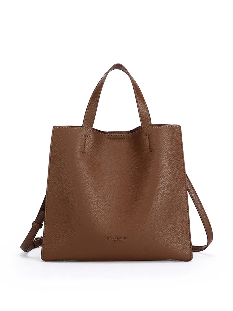 New Soft PU Korean Style Magnetic Buckle Large Capacity High-end Women's Tote Bag Simple Versatile Handbag Fashion Crossbody Bag