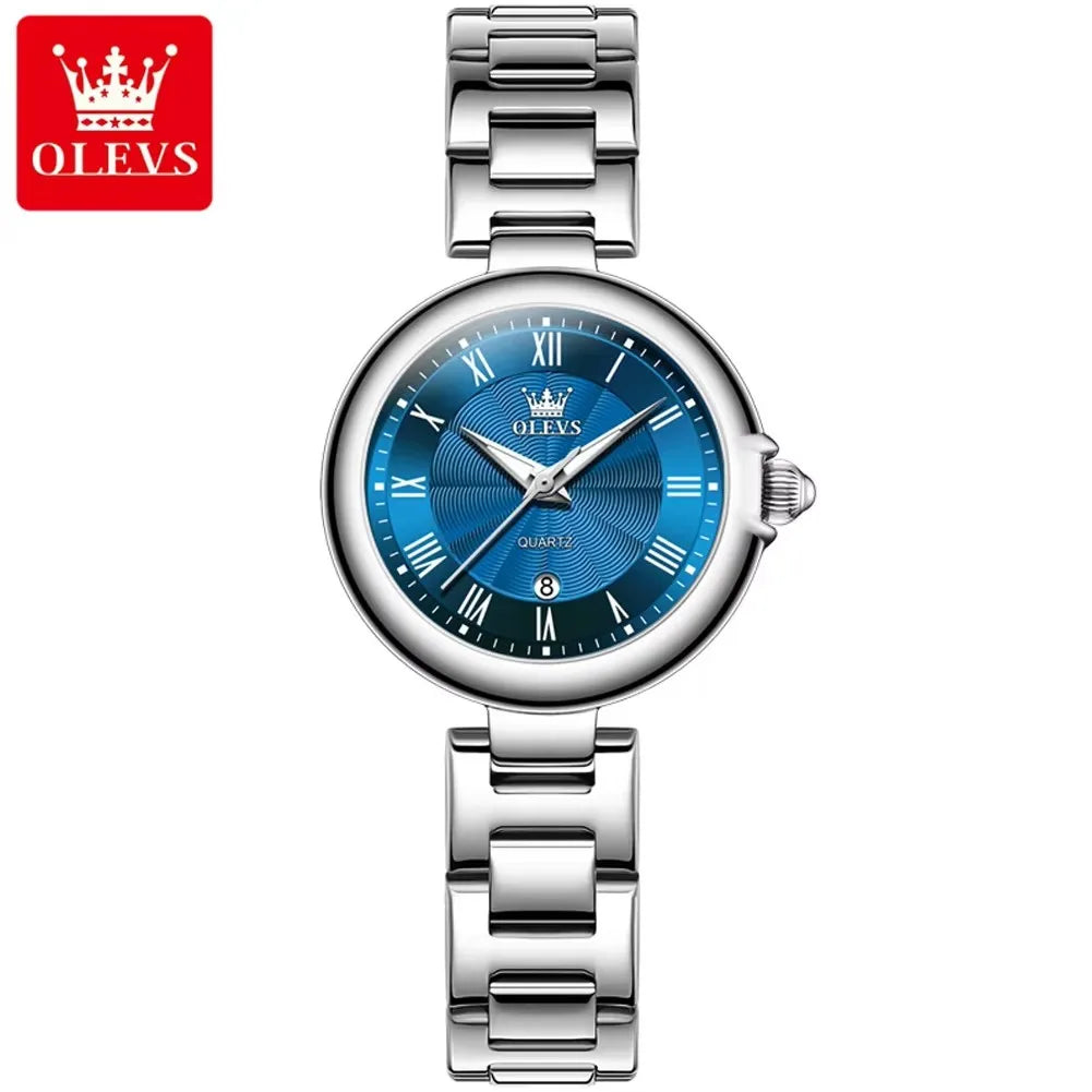 OLEVS 5608 Women's Watches Fashion Light Luxury Original Wristwatch Waterproof Luminous Chronograph Date Quartz Movement Watches