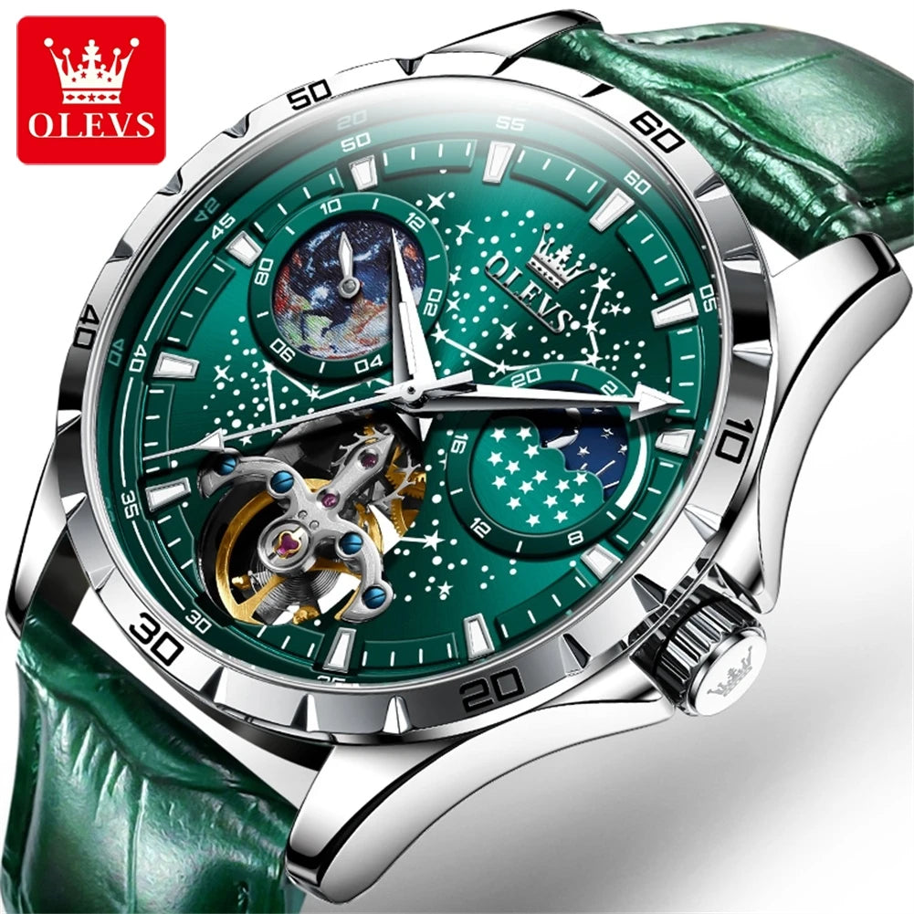 OLEVS 6689 Original Brand Men's Watches Waterproof Multifunctional Luminous  Fully Pointer Quartz Watch