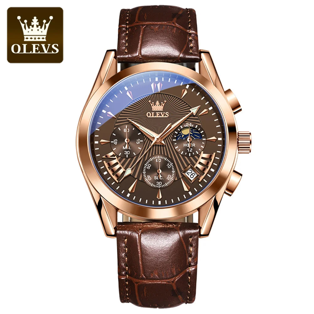 Good Price Factory Customize Private Label Luxury Men's Watches Wrist Leather Wristwatches 2876 Quartz Watch for Men