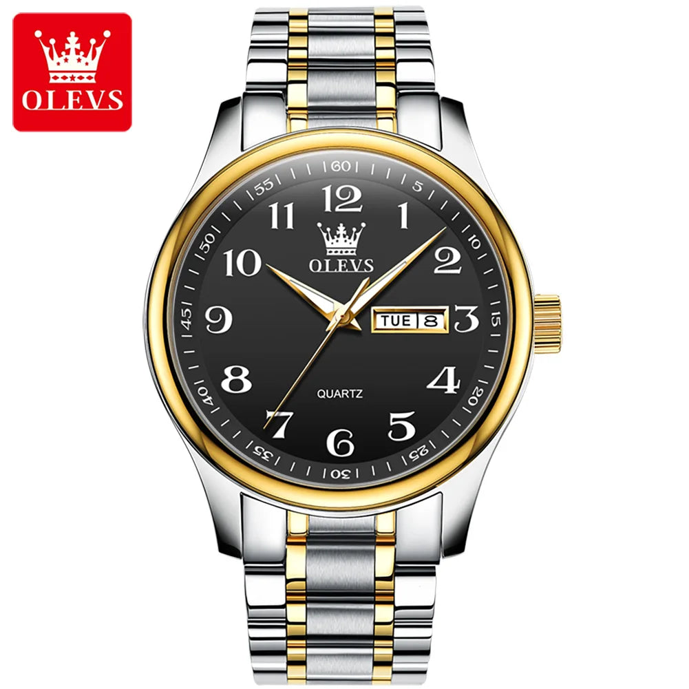 New Olevs 5567 Luxury Fashion Men's Watches Lover's Business and Simple Couple Relojes Watches Women Quartz SmartWatch