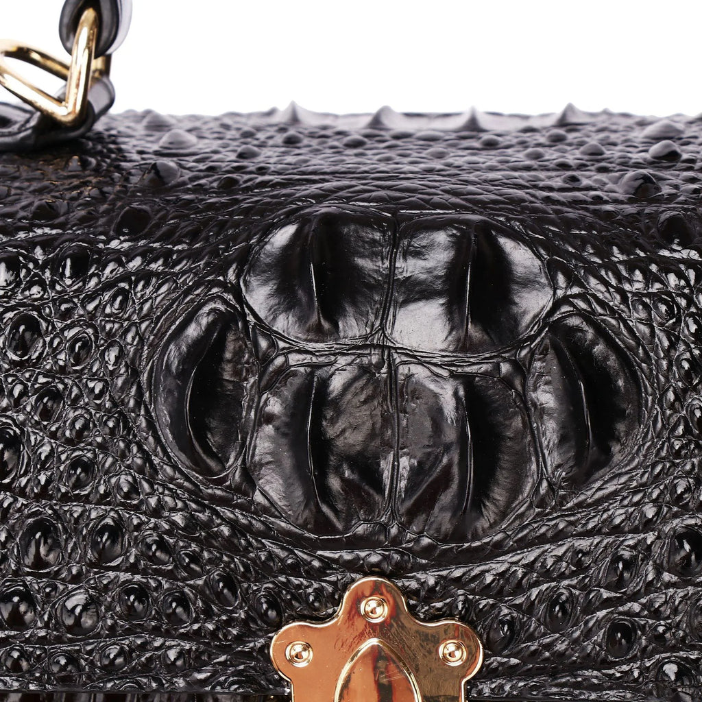 New Superior Cowhide Genuine Leather Women Handbags Embossed Crocodile pattern Fashion Luxury Leather tote Bag for women