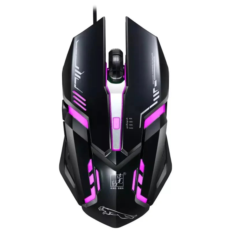 2025 Hot V17 RGB Optical Mouse USB Wired Gaming Computer Ergonomic with 3D Buttons ABS Material