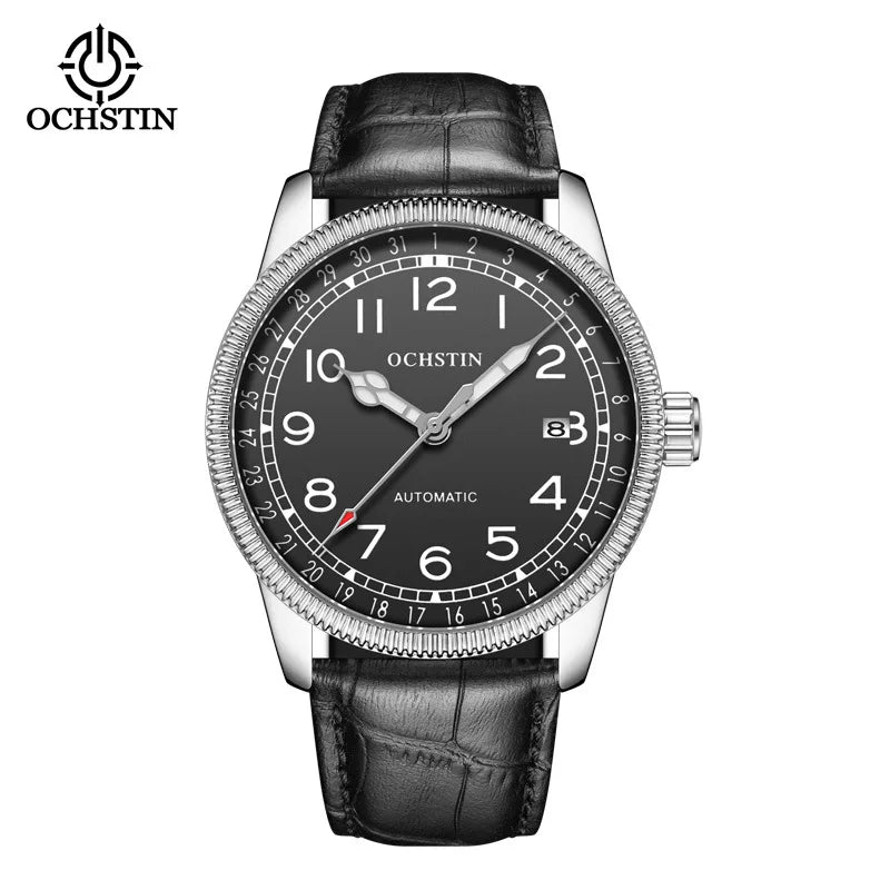 OCHSTIN 7006 GA7006 Nylon Band Genuine Leather Clock Automatic Business Luminous Hands Dial Mechanical Men's Watches Relogio