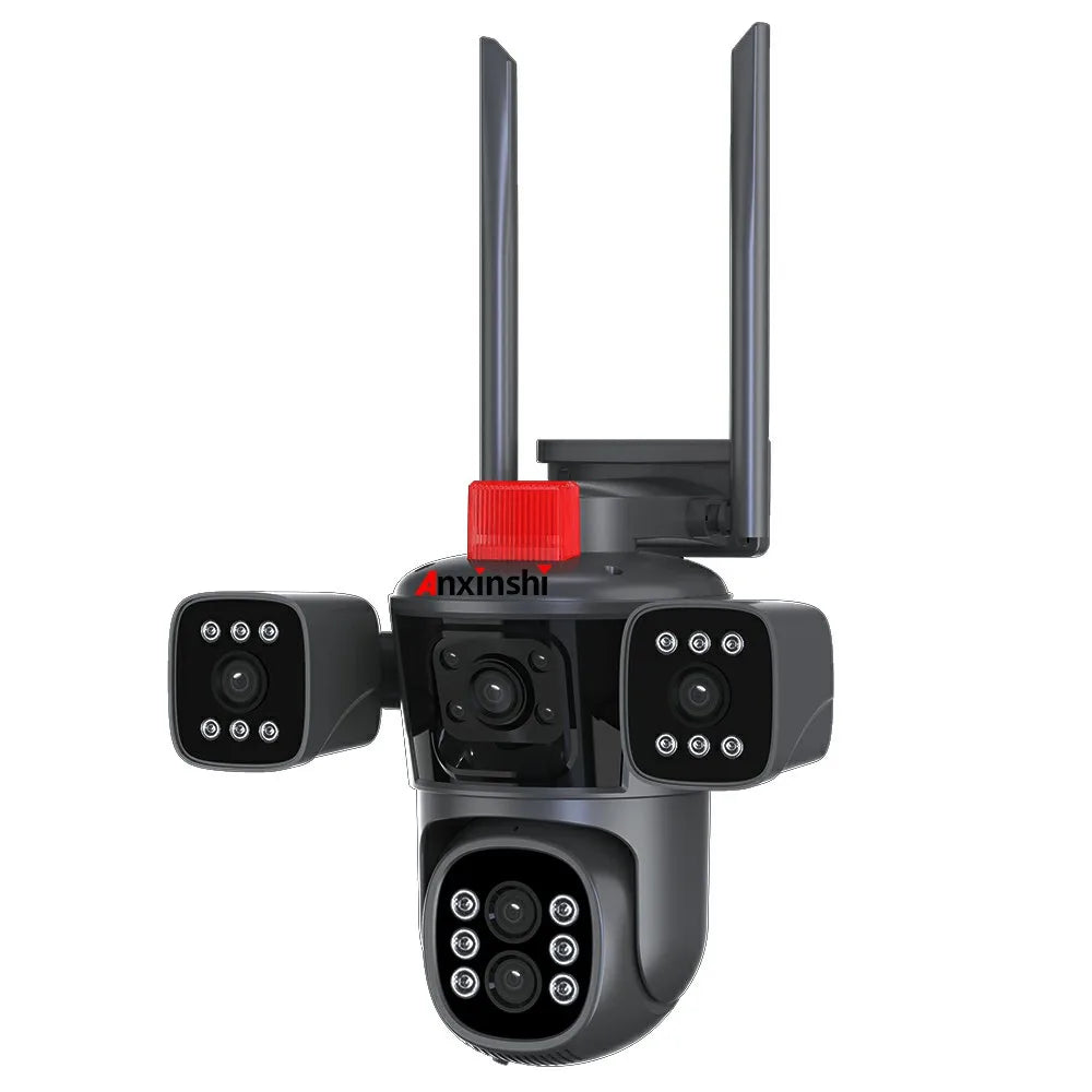 Anxinshi IPC360 Home 16MP 4 Lens 3 Screen 10x Zoom Wireless WiFi Camera  Home Security Wifi Panorama Cctv Ip Cameras 8k