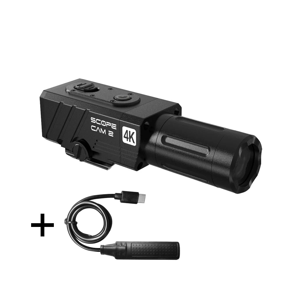 RunCam 4K Hunting Action Camera ScopeCam2 Waterproof Shockproof Zoom Hunting Camera with Built-in Pica-Tiny Rail Mount