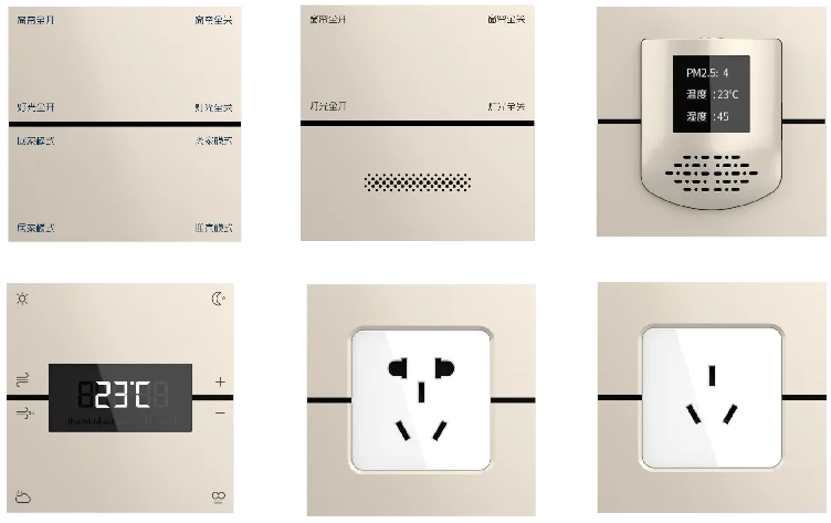 Factory Price KNX/EIB Protocol Smart Temperature Scene Switch Panel Customizable Alloy Smart Home System