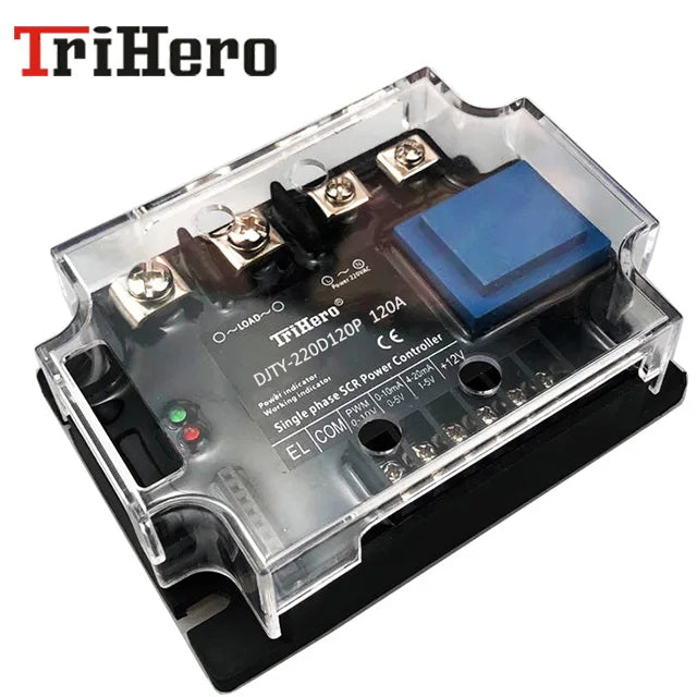Trihero 120A Solid State Relay Ssr 0-10V,4-20mA,SCR Voltage Regulator,SSR 4-20mA,0-10V,DJTY