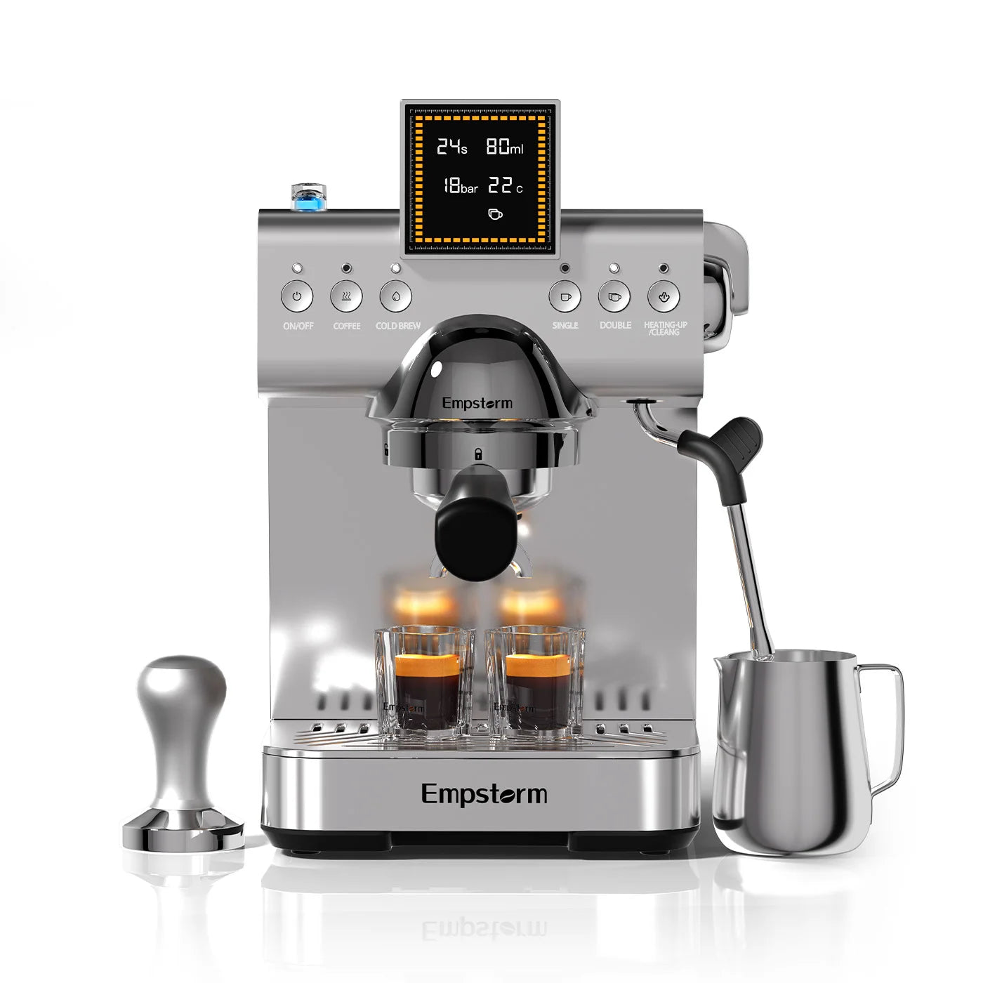 For High Quality Aluminum Semi Automatic Coffee Machine Electric Espresso Maker Cold Brew Coffee Household Use Stock US