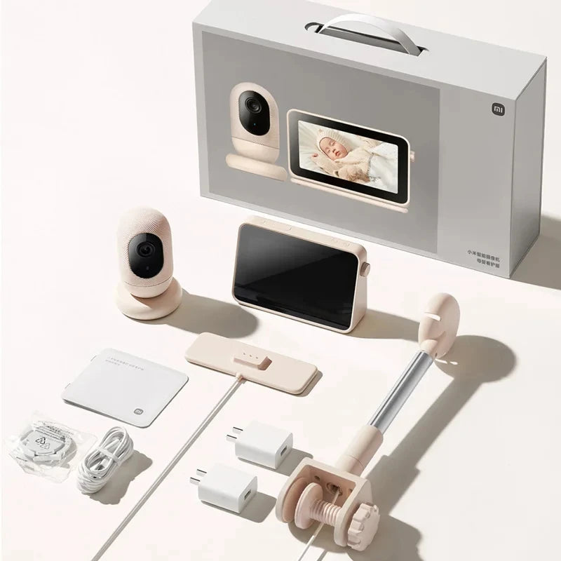 3K Mijia Wifi Smart Baby Camera with Video Monitor Screen Set and Audio Child Care Sound Detection for Xiaomi App