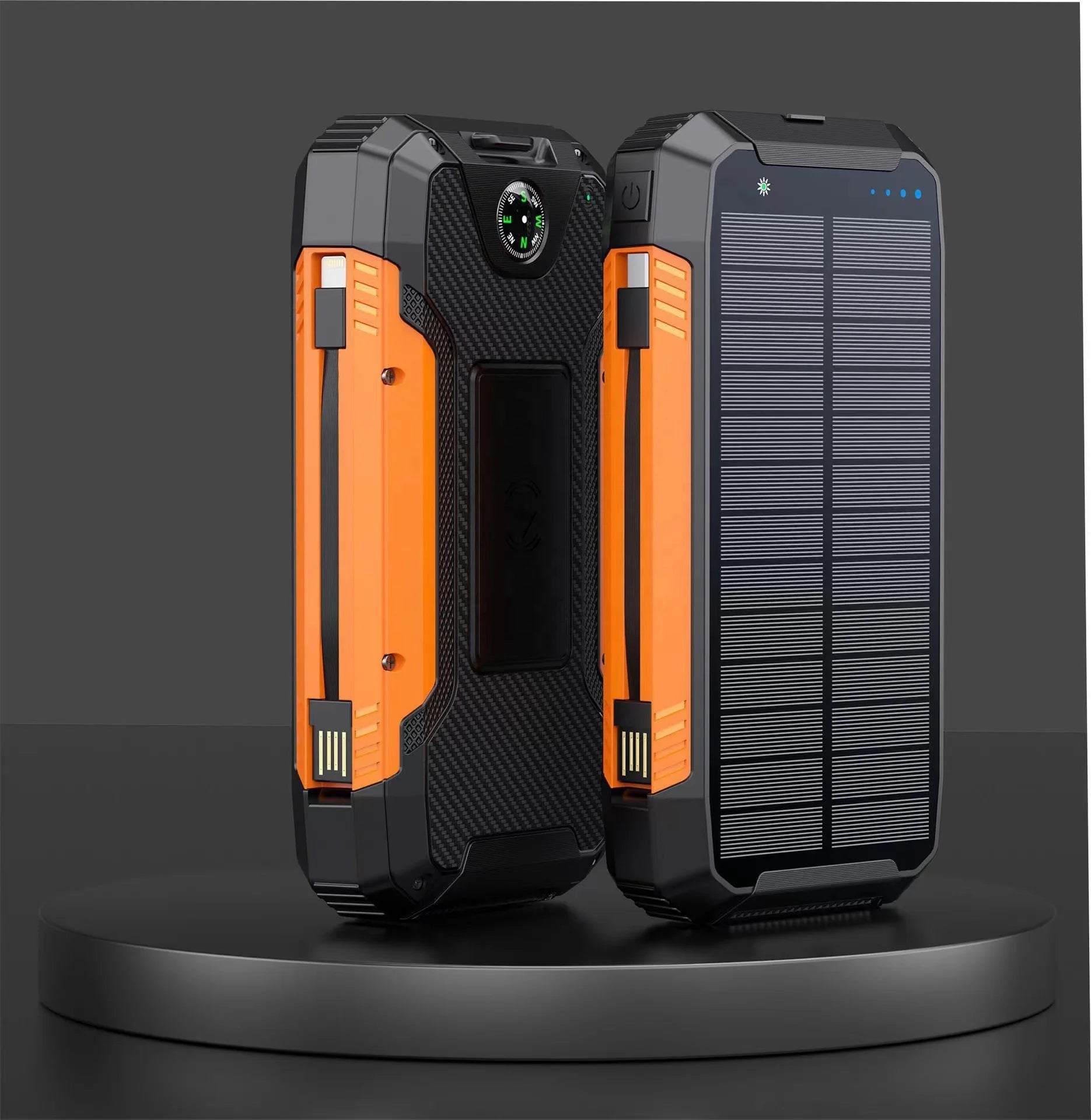 Newest Custom Outdoor High Capacity Wireless Fast Charging Solar Power Bank 20000mAh Waterproof Portable Charger