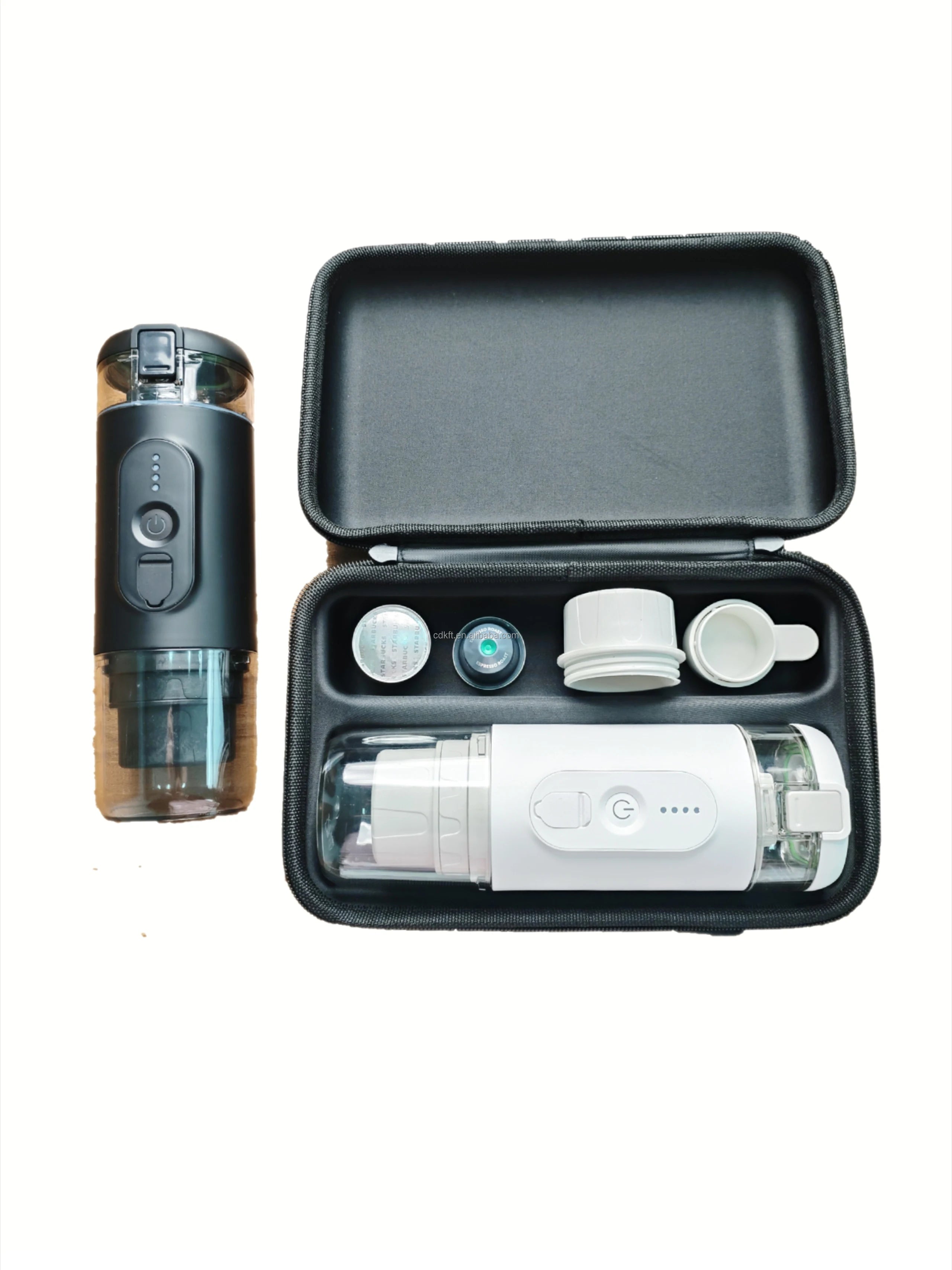 Mini Portable Coffee Maker, Espresso Portable Car Coffee Make Fully Automatic Coffee Machine Portable Black 12 Usb UV Printing