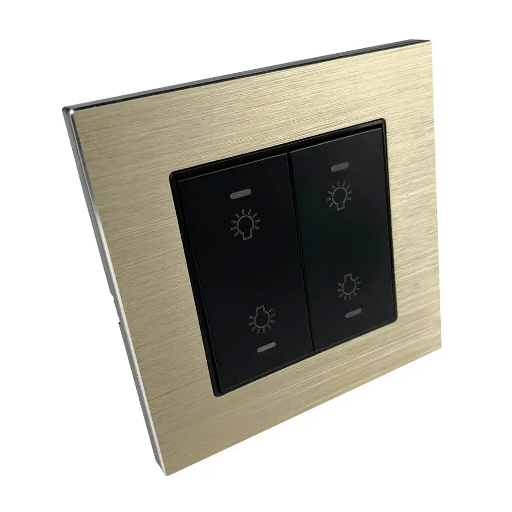 Kincony KC868 Smart Home Control System Compatible Wall Reset Key Switch 86 Module with LED Brushed for Kc868
