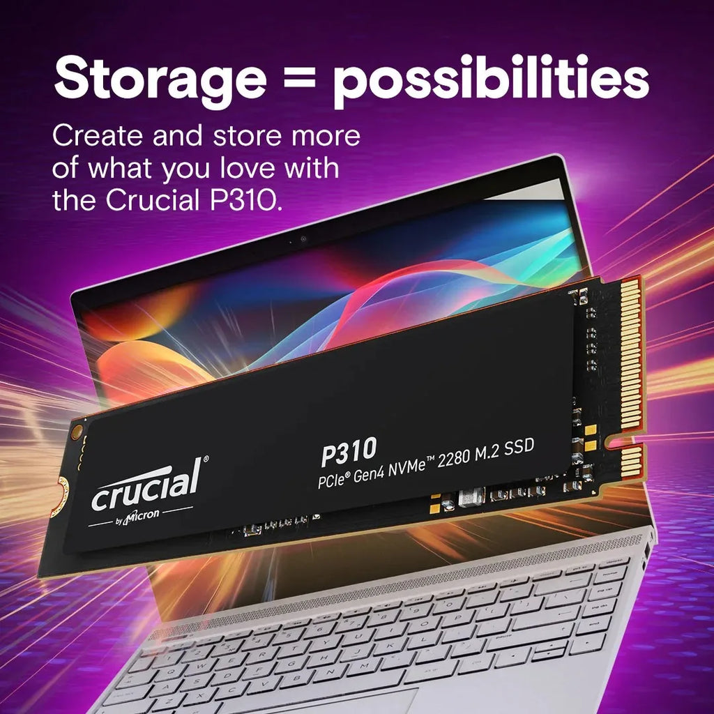 Crucial P310 PCIe 4.0 Nvme M.2 2280 SSD 1TB SSD 2TB Hard Drive 512Gb Hard Disk for Laptop Pc Upto 7100Mb/s Solid State Disk