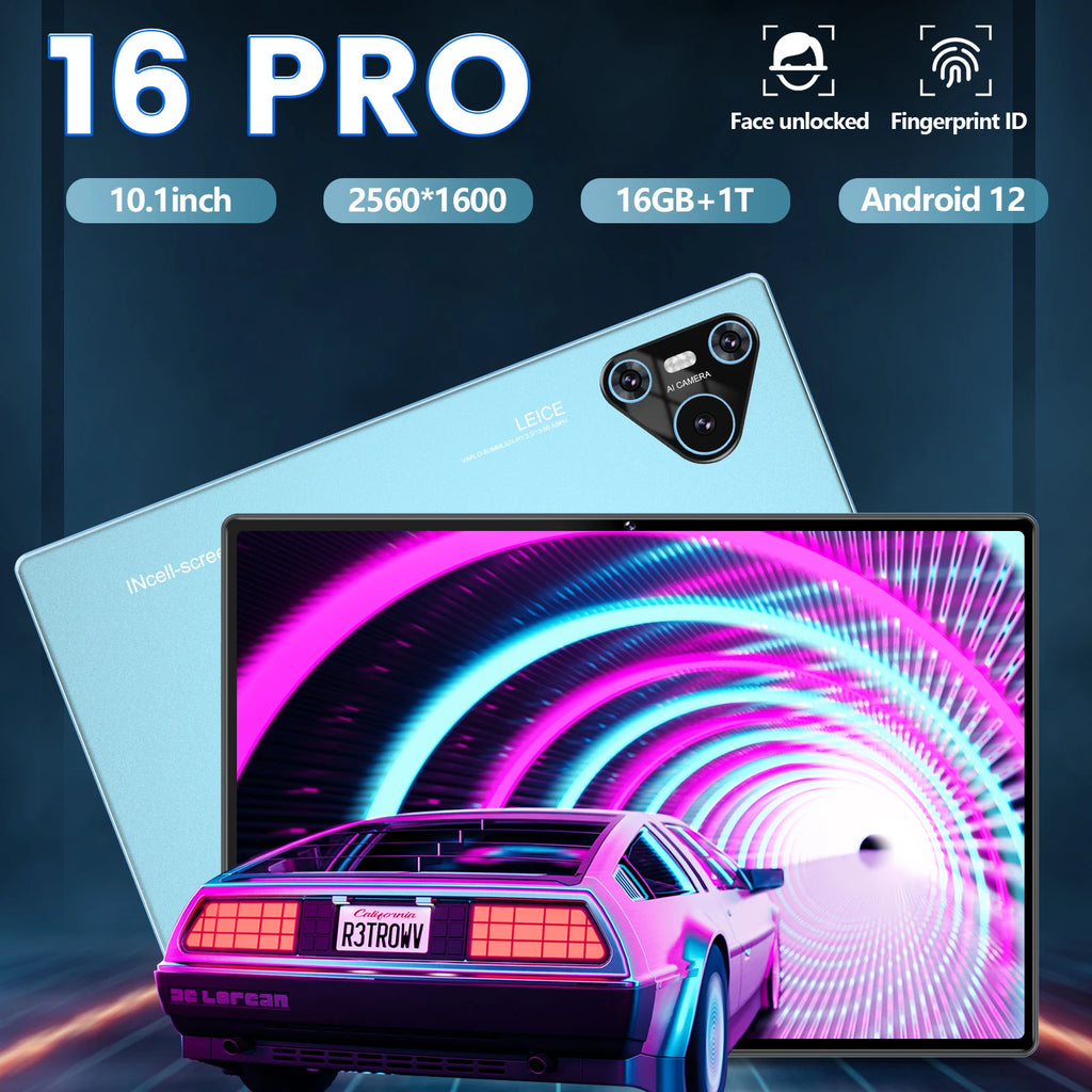 Hot Sale 10.1 Inch Android 14 Pro Tablet PC High Quality 16GB+1TB 4G Dual Sim with Multi-language Support Wifi Calling