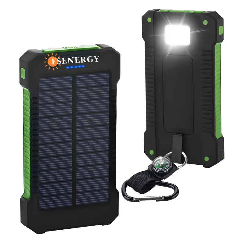 High-Efficient 20000mAh Solar Power Bank Charger Waterproof Mobile Phone/Tablet PC Solar Charger with 20000mAh Capacity