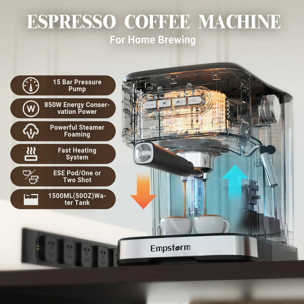 Customized Professional Office Home Low Noise Semi-Automatic Coffee Maker Manual Espresso Machine