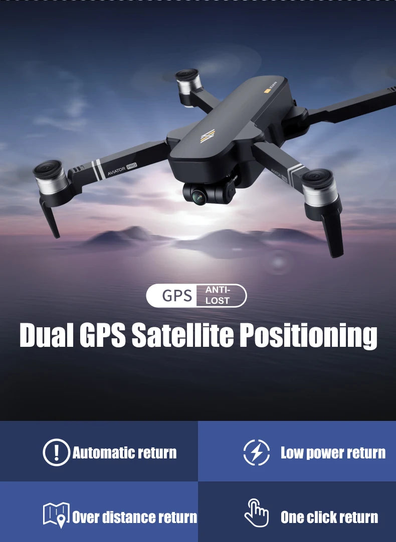 HOSHI 8811 Pro Drone 6K HD 5G Mechanical Gimbal Camera Wifi Gps System Supports TF Card Drone Distance 2km Flight 28 Min